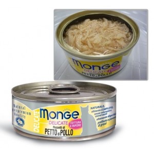 Monge Delicate Chicken 80g 1 Carton (24 cans)